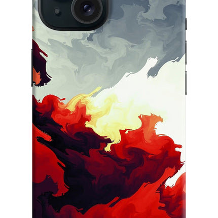 Fire Cloud iPhone 15 Plus Hard Case Back Cover by Casekaro
