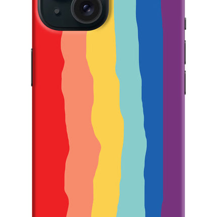 Rainbow iPhone 15 Plus Hard Case Back Cover by Casekaro