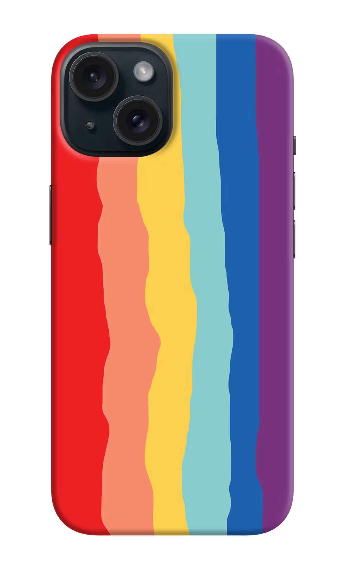 Rainbow iPhone 15 Plus Hard Case Back Cover by Casekaro