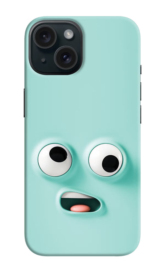 Funny Cartoon iPhone 15 Plus Hard Case Back Cover by Casekaro