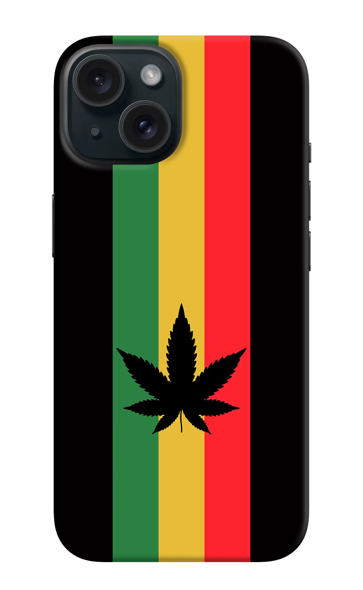 Weed Flag iPhone 15 Plus Hard Case Back Cover by Casekaro