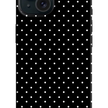 White Dots iPhone 15 Plus Hard Case Back Cover by Casekaro