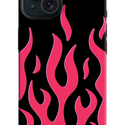 Fire Flames iPhone 15 Plus Hard Case Back Cover by Casekaro