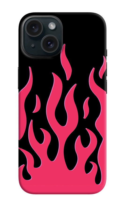 Fire Flames iPhone 15 Plus Hard Case Back Cover by Casekaro
