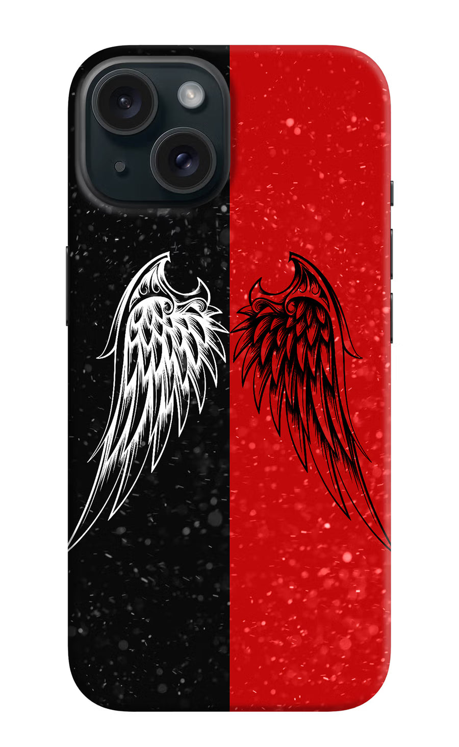 Wings iPhone 15 Plus Back Cover, Hard case