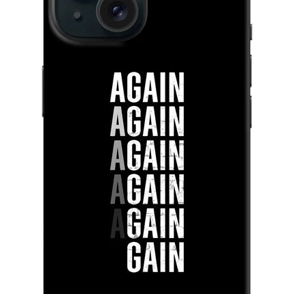 Again Again Gain iPhone 15 Plus Hard Case Back Cover by Casekaro