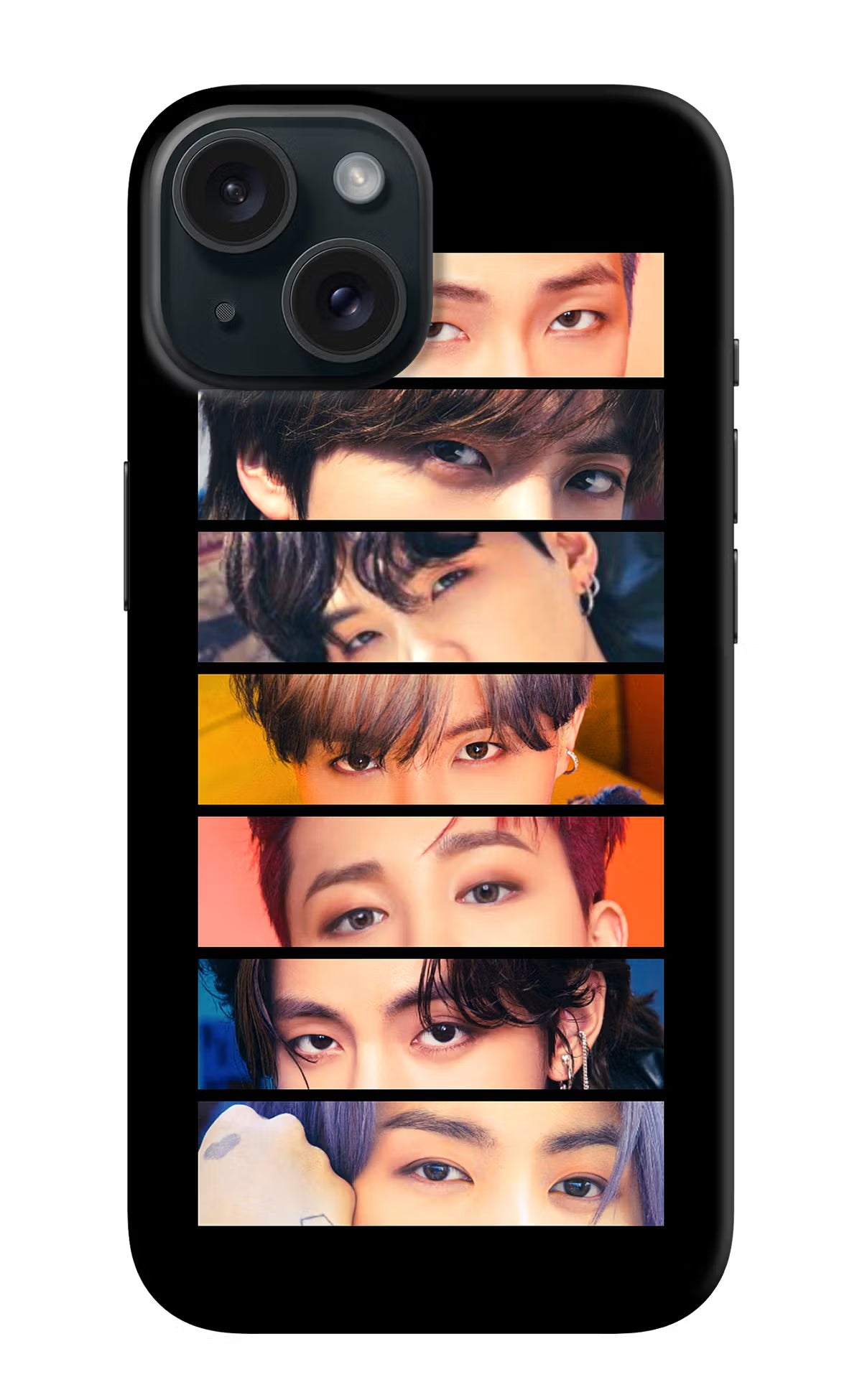 BTS Eyes iPhone 15 Plus Hard Case Back Cover by Casekaro