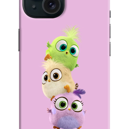 Cute Little Birds iPhone 15 Plus Hard Case Back Cover by Casekaro