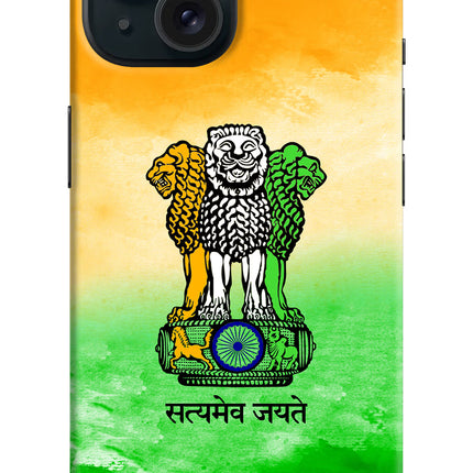 Satyamev Jayate Flag iPhone 15 Plus Hard Case Back Cover by Casekaro