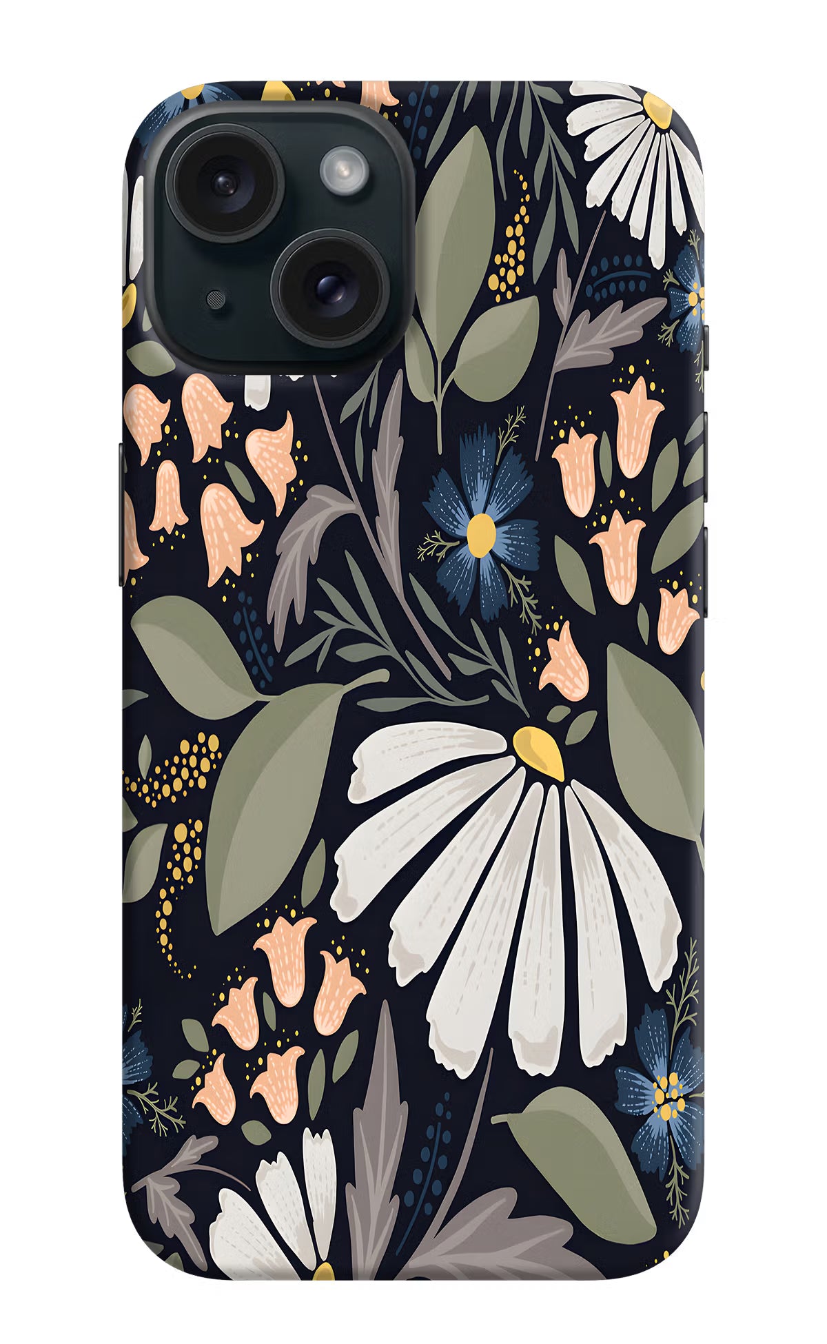 Flowers Art iPhone 15 Plus Hard Case Back Cover by Casekaro