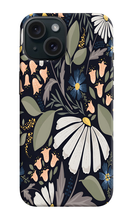 Flowers Art iPhone 15 Plus Hard Case Back Cover by Casekaro