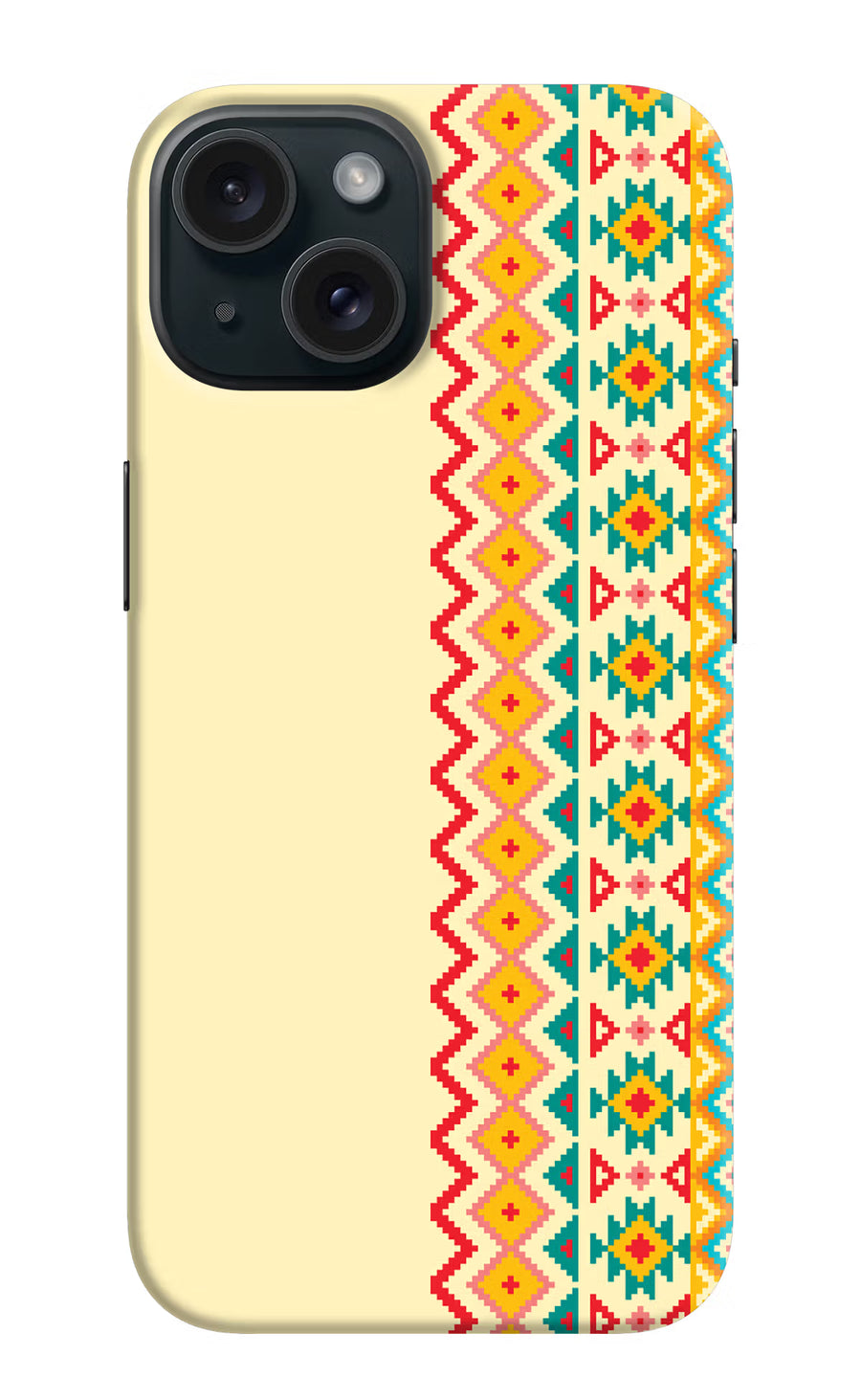 Ethnic Seamless iPhone 15 Plus Back Cover, Hard case