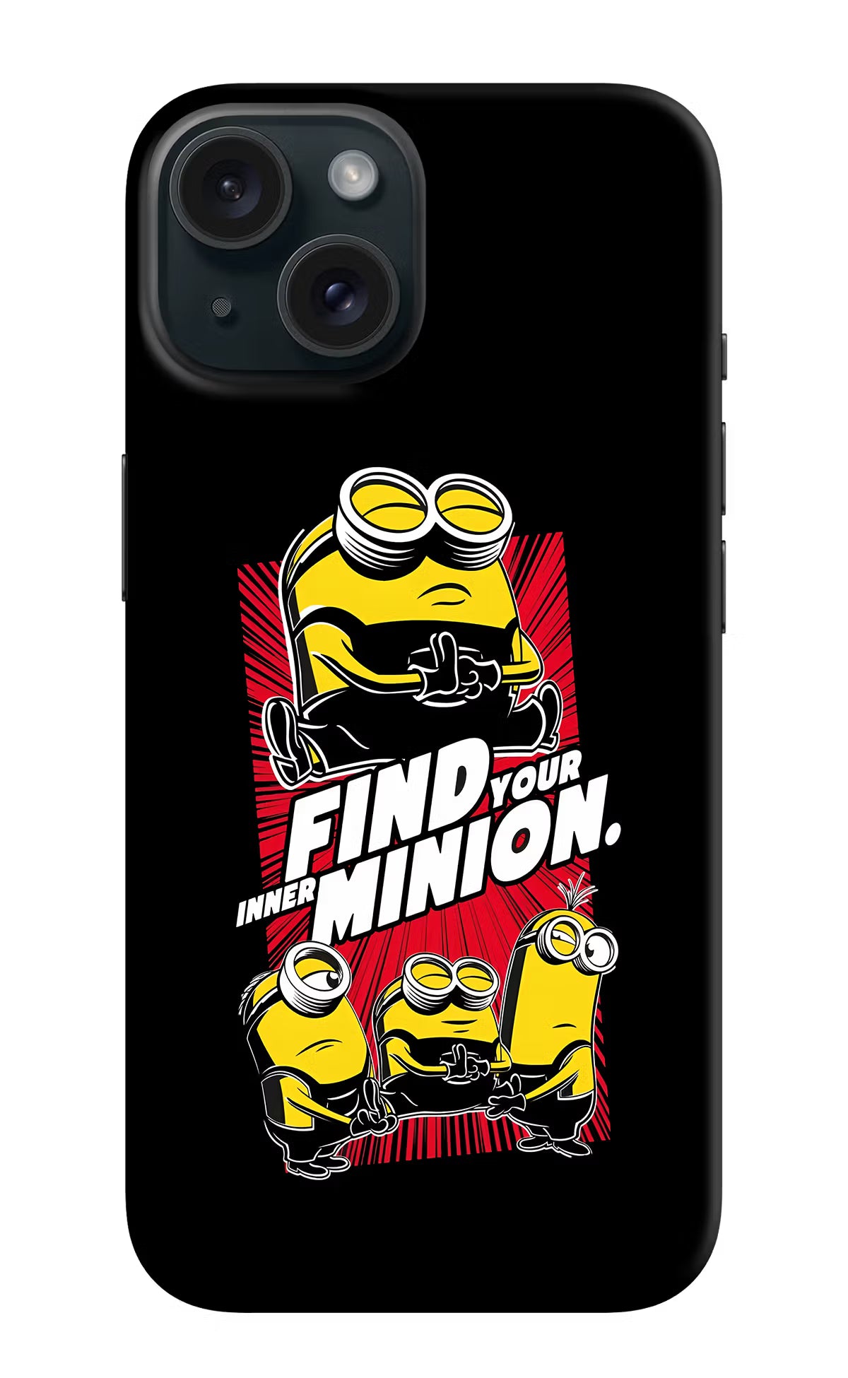 Find your inner Minion iPhone 15 Plus Hard Case Back Cover by Casekaro