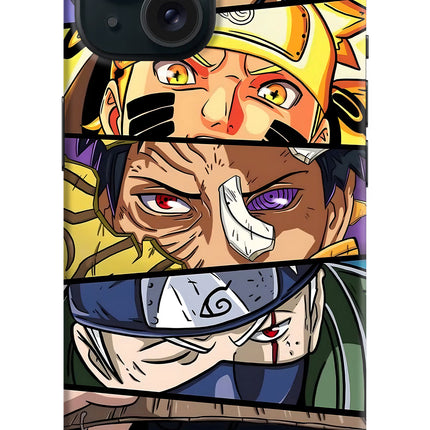 Naruto Character iPhone 15 Plus Hard Case Back Cover by Casekaro