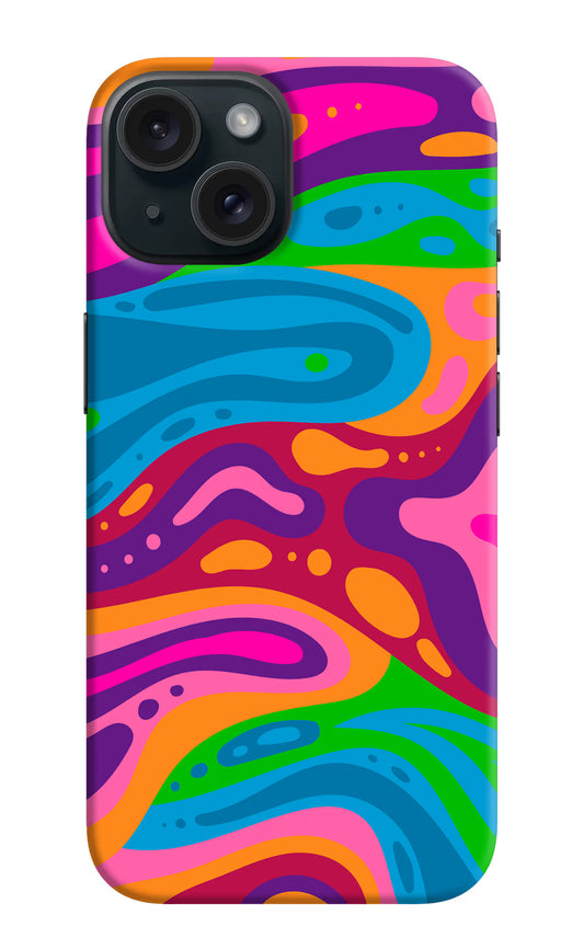 Trippy Pattern iPhone 15 Plus Hard Case Back Cover by Casekaro