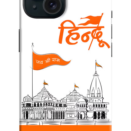 Jai Shree Ram Hindu iPhone 15 Plus Hard Case Back Cover by Casekaro