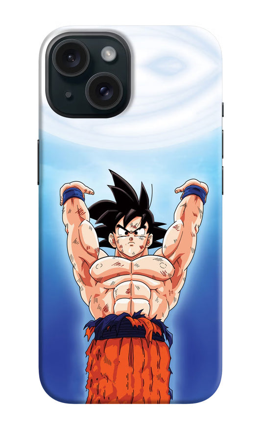Goku Power iPhone 15 Plus Hard Case Back Cover by Casekaro