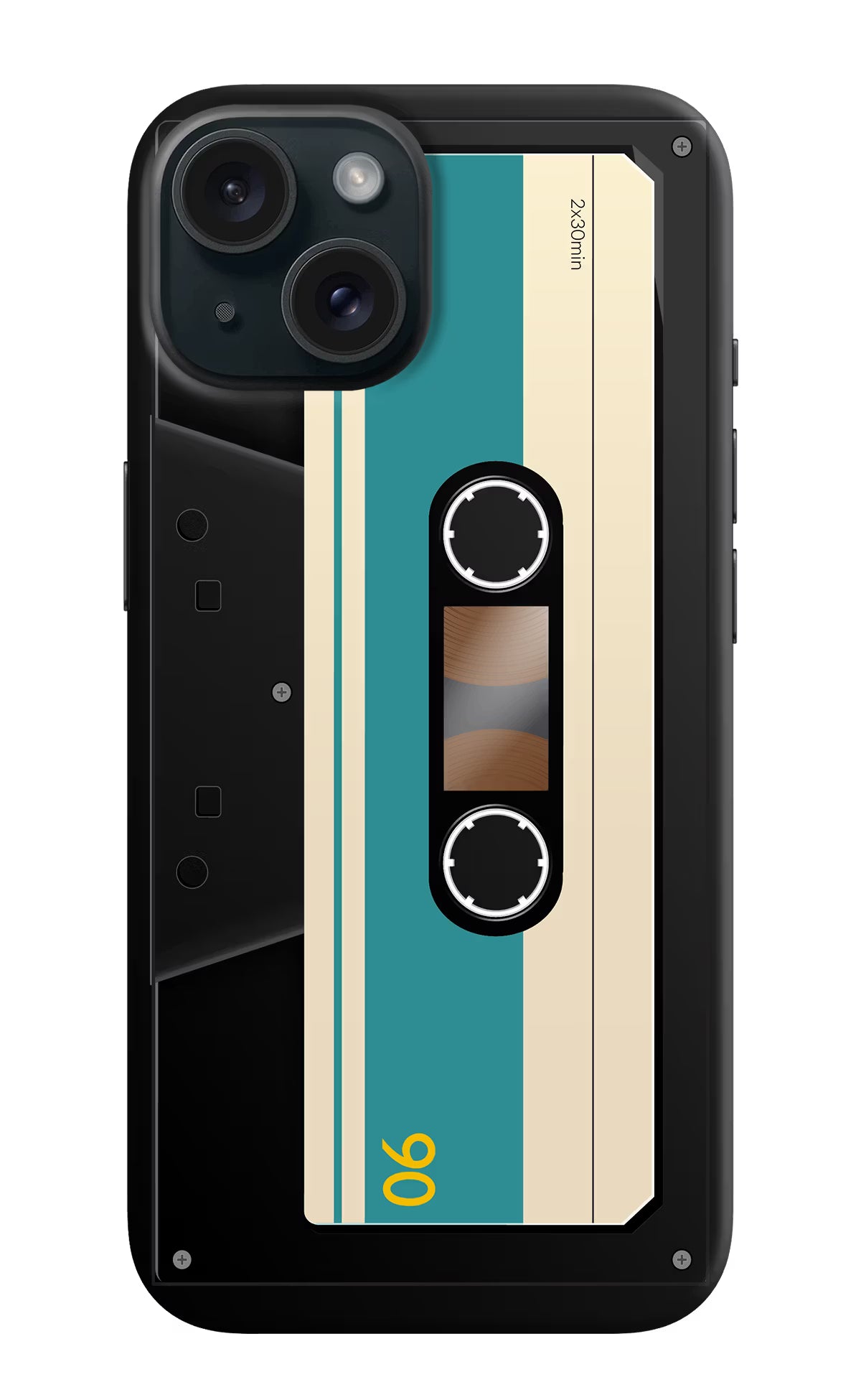 Cassette iPhone 15 Plus Hard Case Back Cover by Casekaro