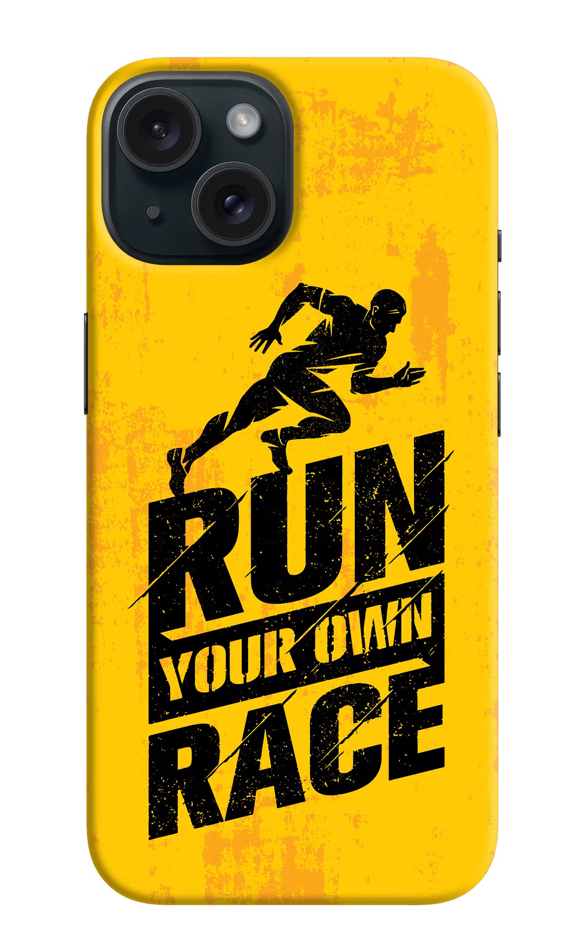 Run Your Own Race iPhone 15 Plus Hard Case Back Cover by Casekaro