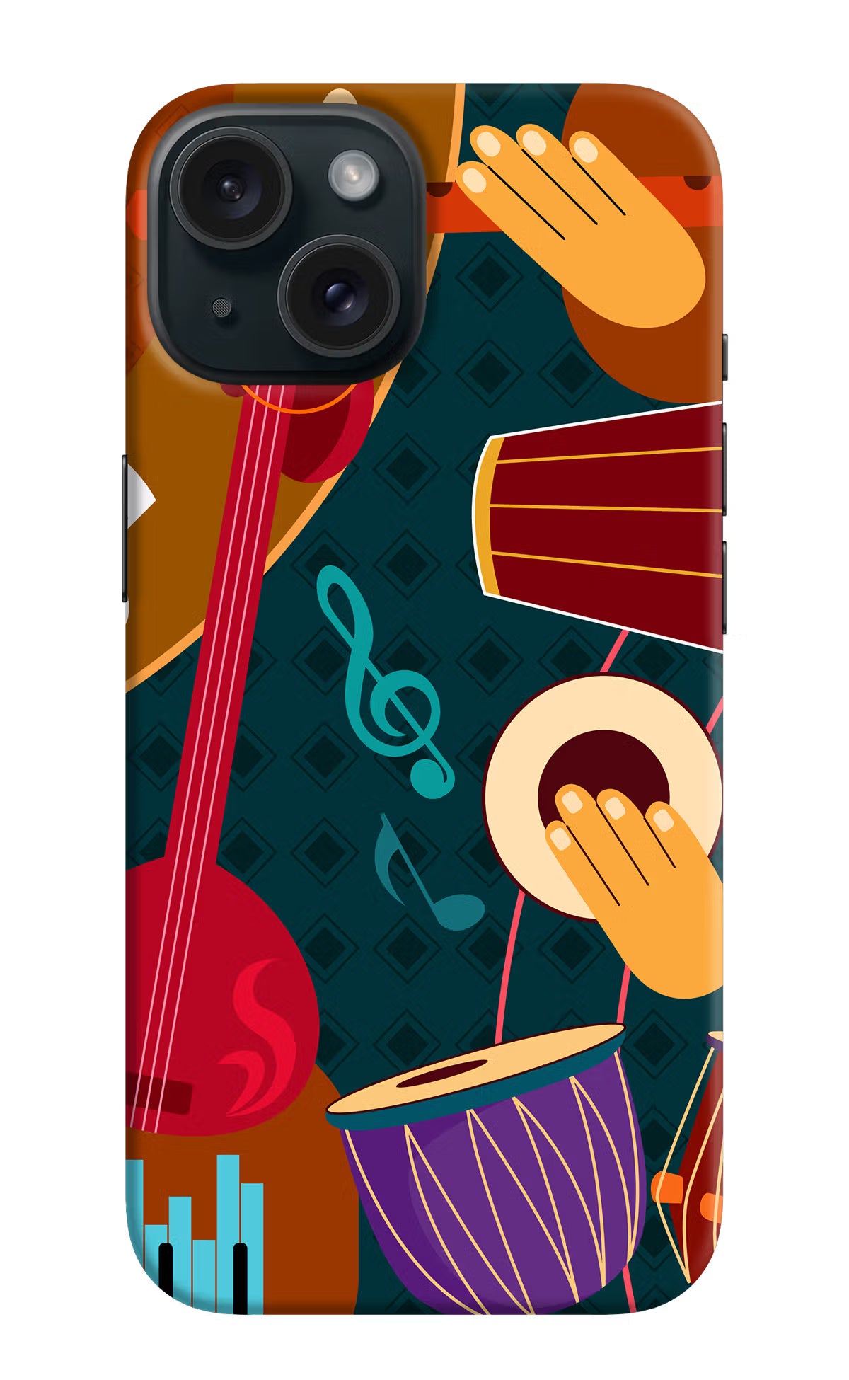 Music Instrument iPhone 15 Plus Hard Case Back Cover by Casekaro