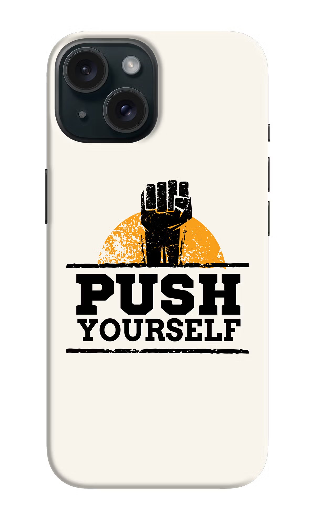 Push Yourself iPhone 15 Plus Hard Case Back Cover by Casekaro