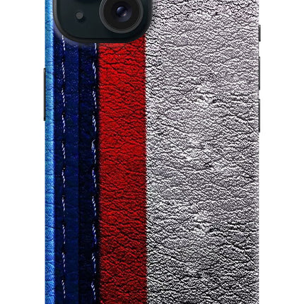 BMW Stripes iPhone 15 Plus Hard Case Back Cover by Casekaro