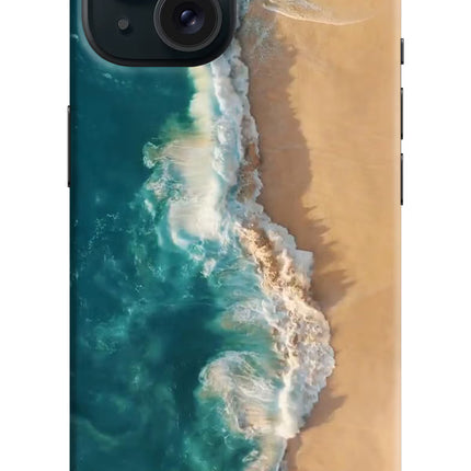 Ocean Beach iPhone 15 Plus Hard Case Back Cover by Casekaro