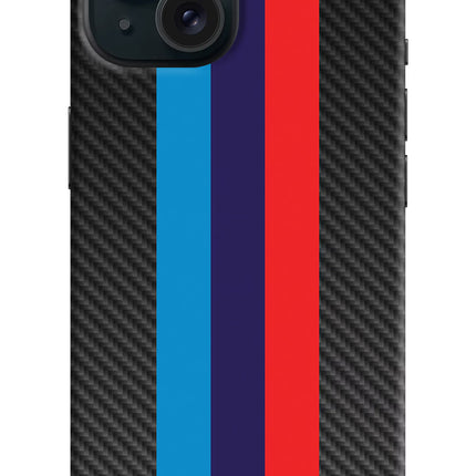 BMW Stripes Pattern iPhone 15 Plus Hard Case Back Cover by Casekaro