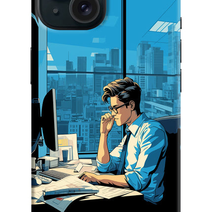 Focused Hustler (AI Generated) iPhone 15 Plus Hard Case Back Cover by Casekaro