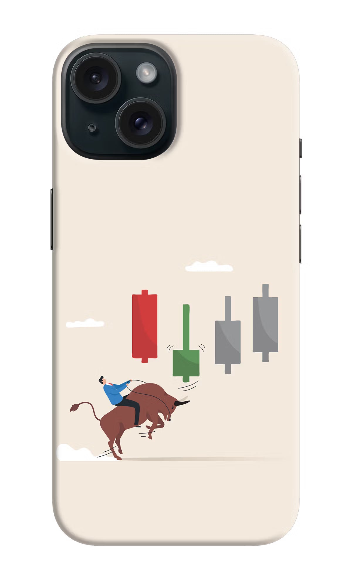 Bull Trading Momentum iPhone 15 Plus Hard Case Back Cover by Casekaro