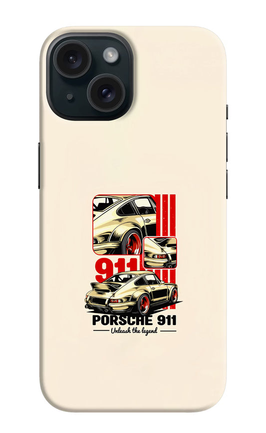 Classic Porsche 911 iPhone 15 Plus Hard Case Back Cover by Casekaro