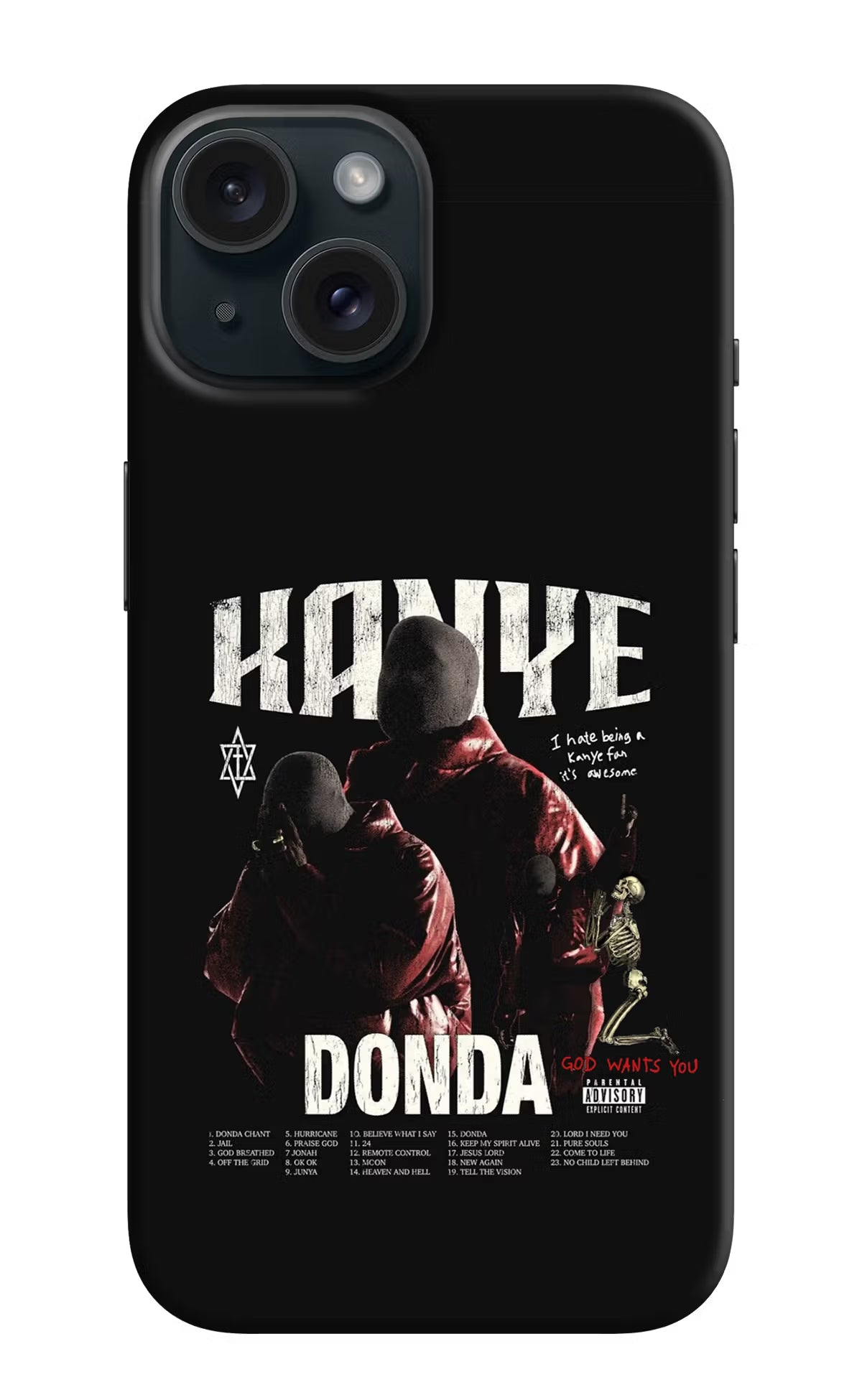 Donda Kanye West iPhone 15 Plus Hard Case Back Cover by Casekaro