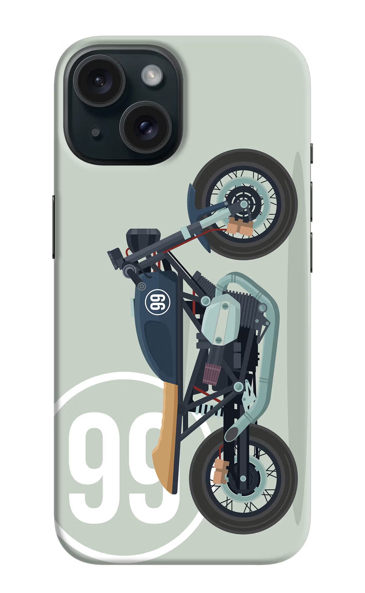 Classic Cafe Racer 99 iPhone 15 Plus Hard Case Back Cover by Casekaro