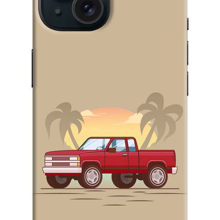 Desert Classic Drive iPhone 15 Plus Hard Case Back Cover by Casekaro