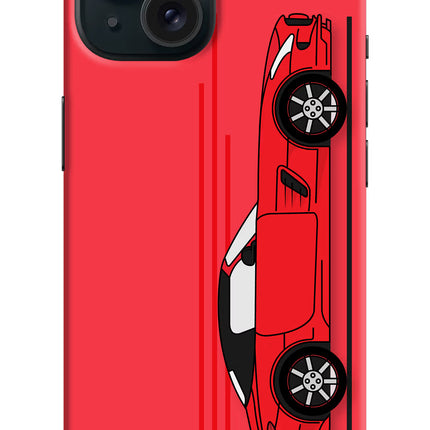Red Velocity iPhone 15 Plus Hard Case Back Cover by Casekaro