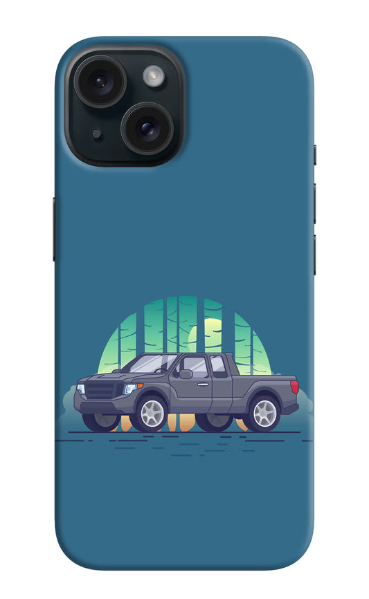 Retro Garage Vibe iPhone 15 Plus Hard Case Back Cover by Casekaro