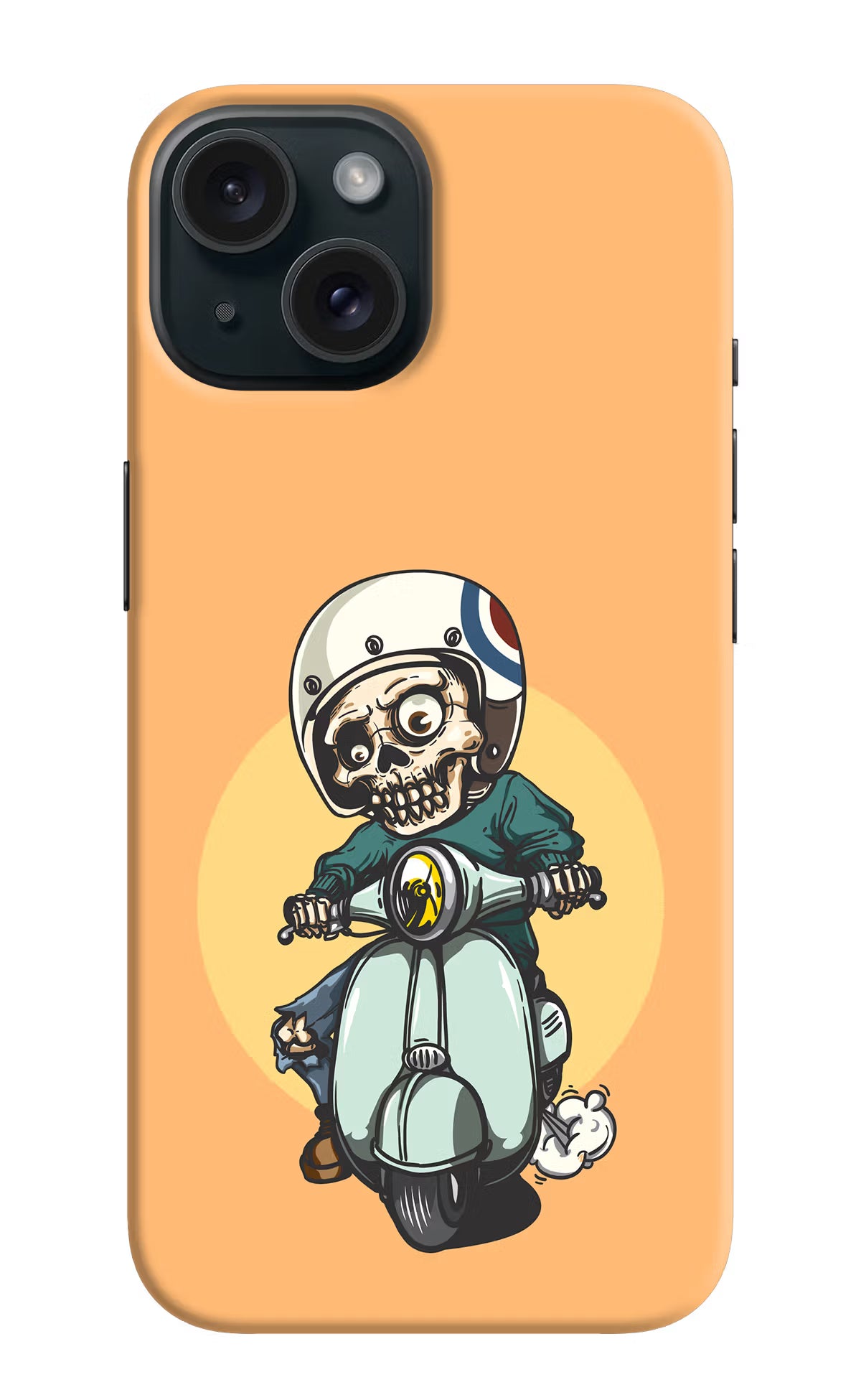 Undead Biker iPhone 15 Plus Hard Case Back Cover by Casekaro