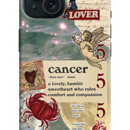 Cancer Zodiac iPhone 15 Plus Hard Case Back Cover by Casekaro