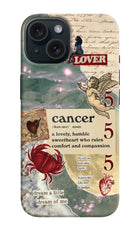 Cancer Zodiac iPhone 15 Plus Hard Case Back Cover by Casekaro