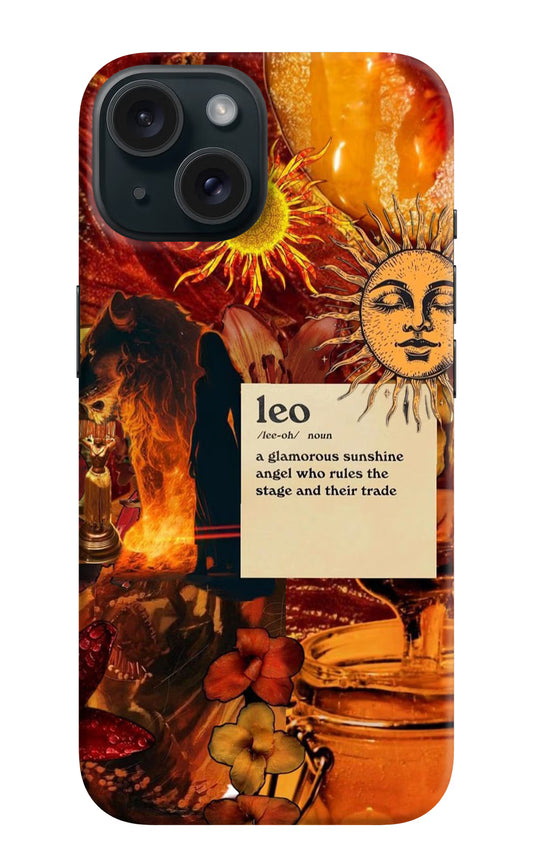 Leo Zodiac iPhone 15 Plus Hard Case Back Cover by Casekaro