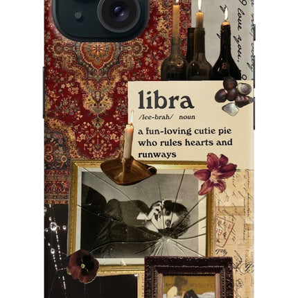 Libra Zodiac iPhone 15 Plus Hard Case Back Cover by Casekaro