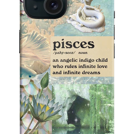 Pisces Zodiac iPhone 15 Plus Hard Case Back Cover by Casekaro