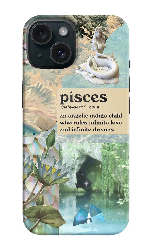 Pisces Zodiac iPhone 15 Plus Hard Case Back Cover by Casekaro