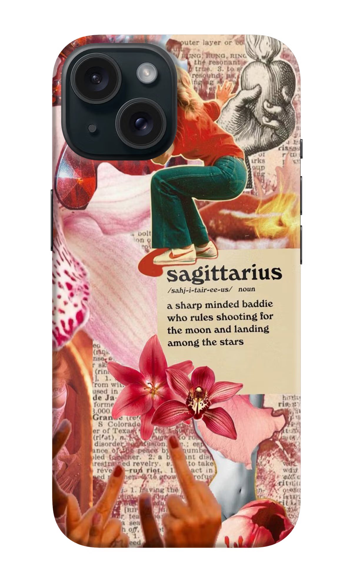 Sagittarius Zodiac iPhone 15 Plus Hard Case Back Cover by Casekaro