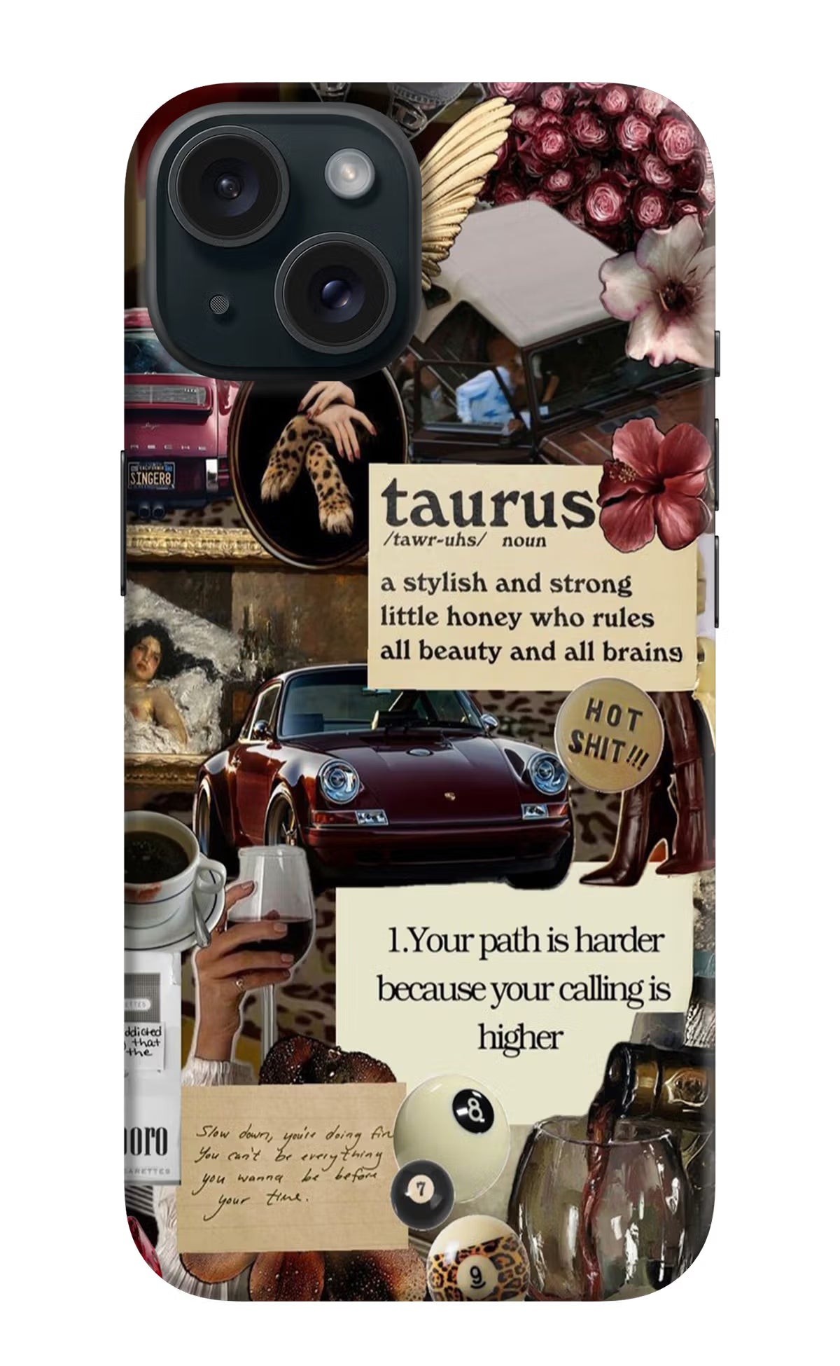 Taurus Zodiac iPhone 15 Plus Hard Case Back Cover by Casekaro