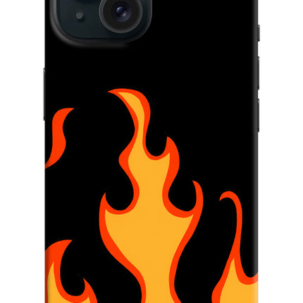 Fired Up – Black iPhone 15 Plus Hard Case Back Cover by Casekaro