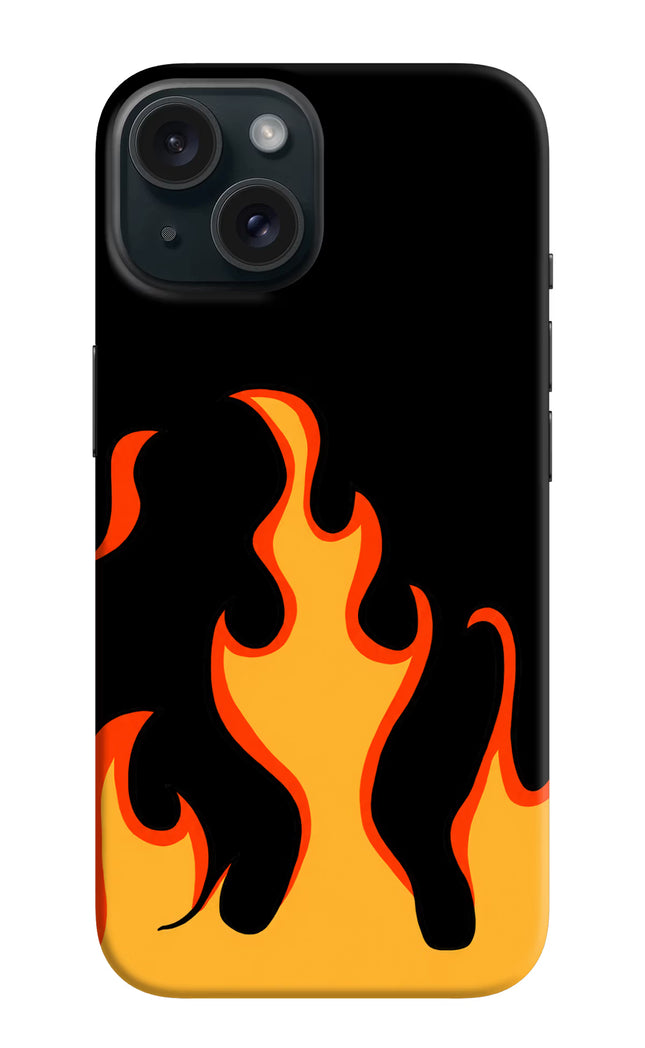 Fired Up – Black iPhone 15 Plus Hard Case Back Cover by Casekaro
