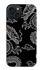 Twin Dragons iPhone 15 Plus Hard Case Back Cover by Casekaro