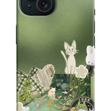 Aesthetic anime iPhone 15 Plus Hard Case Back Cover by Casekaro