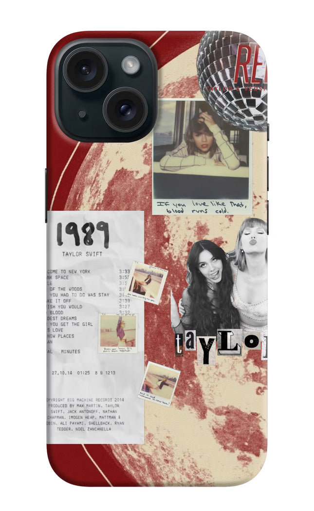 Taylor Swift iPhone 15 Plus Hard Case Back Cover by Casekaro